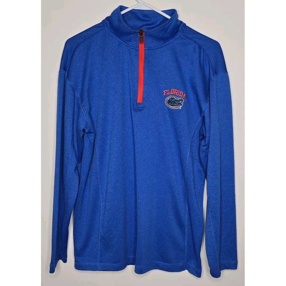 Florida Gators Pullover Mens M Blue Knights Apparel 1/4 Zip Mock Neck‎ Polyester
